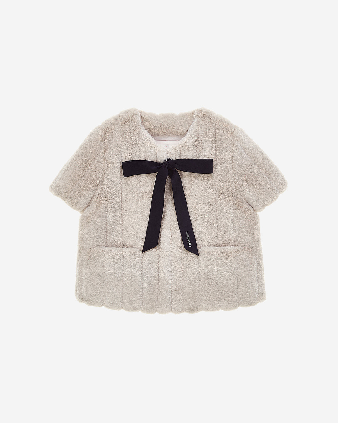 FAUX FUR HALF SLEEVED JACKET