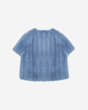 FAUX FUR HALF SLEEVED JACKET