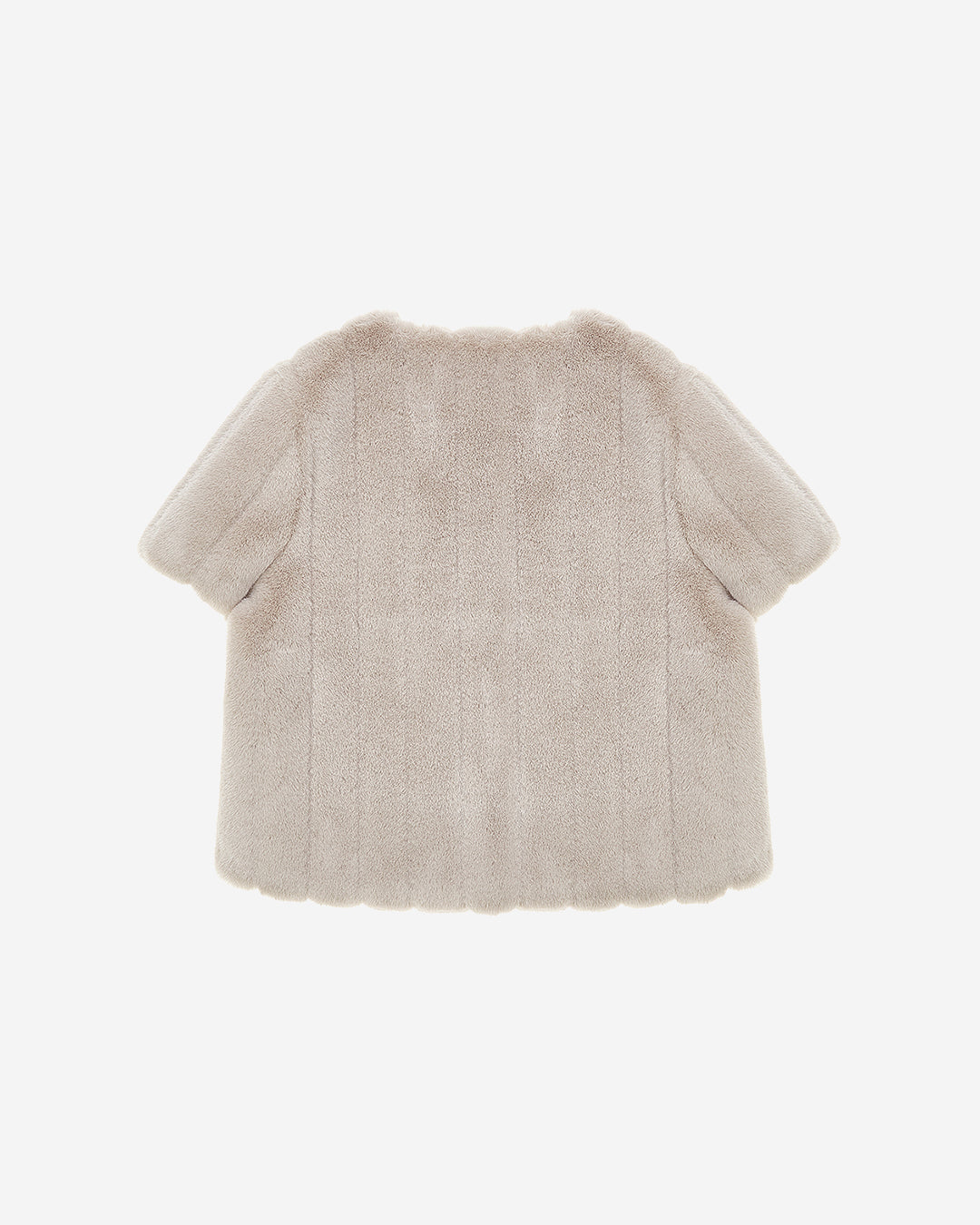 FAUX FUR HALF SLEEVED JACKET