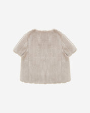 FAUX FUR HALF SLEEVED JACKET
