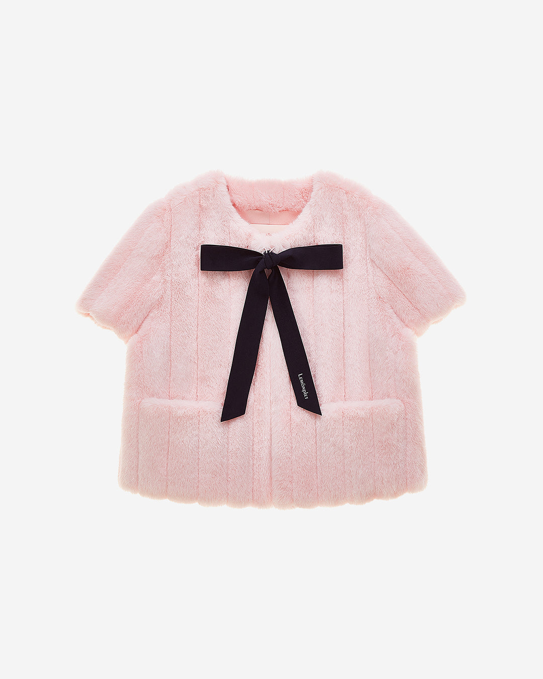 FAUX FUR HALF SLEEVED JACKET