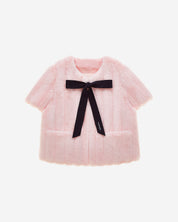FAUX FUR HALF SLEEVED JACKET