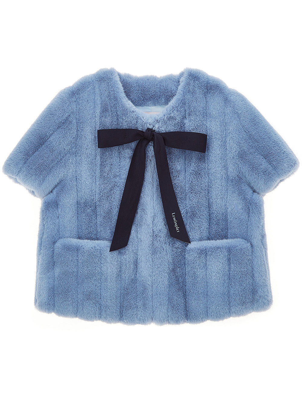 FAUX FUR HALF SLEEVED JACKET