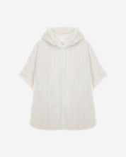 FAUX FUR HE-A HOODED PONCHO