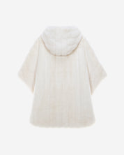 FAUX FUR HE-A HOODED PONCHO