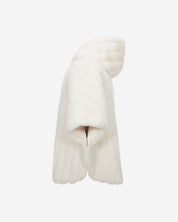 FAUX FUR HE-A HOODED PONCHO