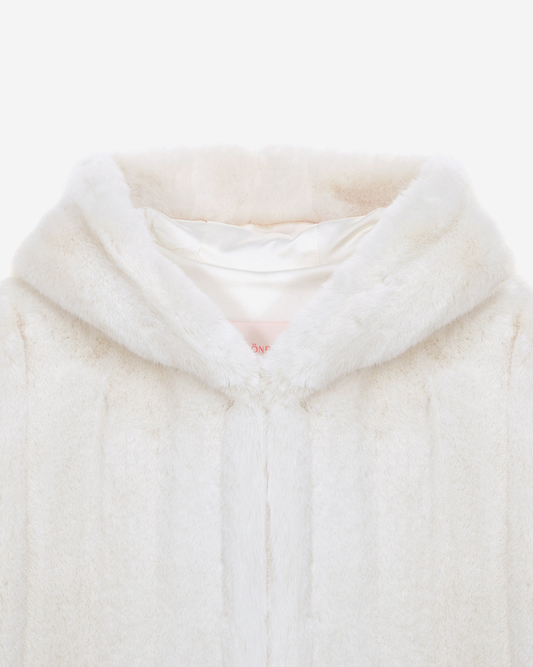 FAUX FUR HE-A HOODED PONCHO