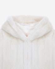 FAUX FUR HE-A HOODED PONCHO
