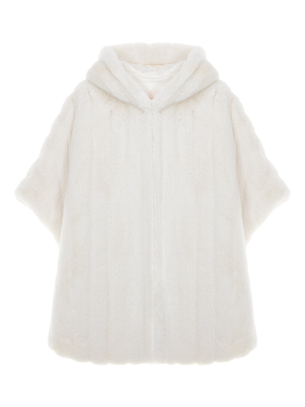 Lemonplet◆エコファー◆FAUX FUR◆ポンチョコート◆フード付き Lemonplet◇エコファー◇FAUX FUR◇ポンチョコート◇フード付き