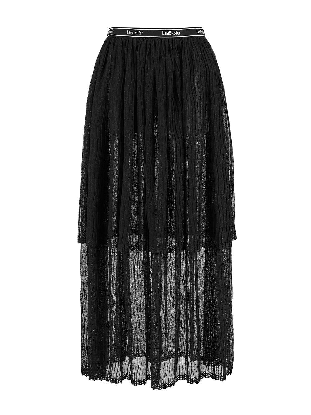 NIA LONG-LENGTH PLEATED SKIRT