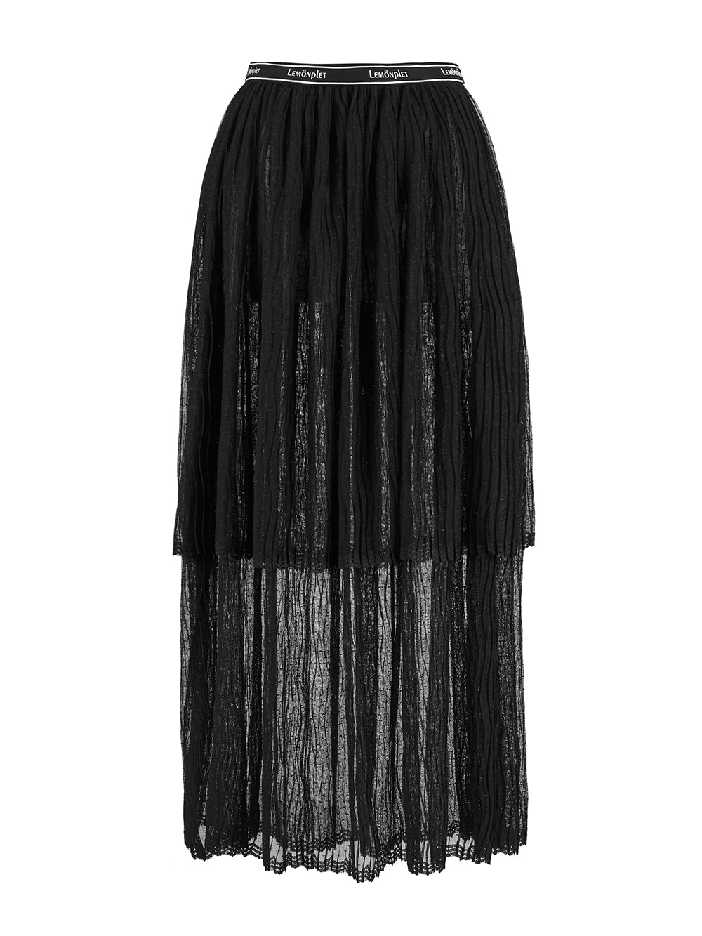 NIA LONG-LENGTH PLEATED SKIRT