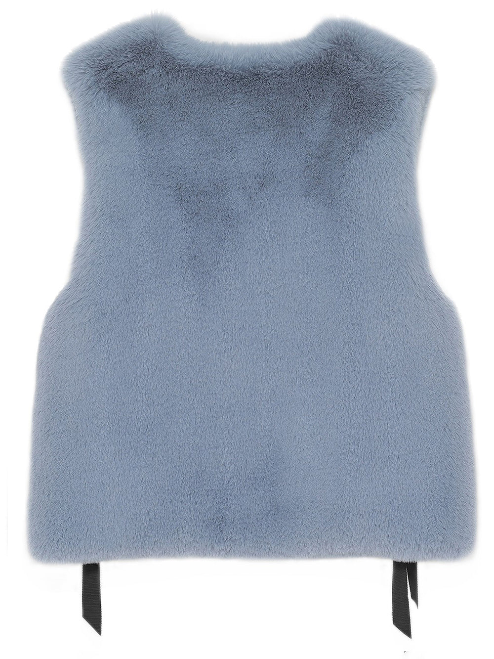 [REIKO] FAUX FUR TIED KITTEN RIBBON VEST