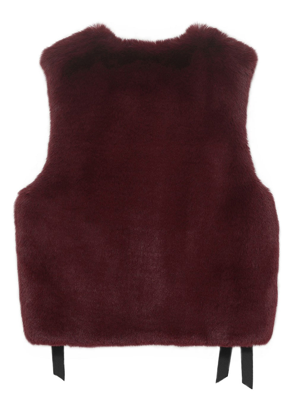 [REIKO] FAUX FUR TIED KITTEN RIBBON VEST