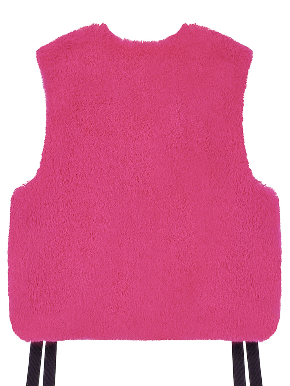 [REIKO] FAUX FUR TIED KITTEN RIBBON VEST