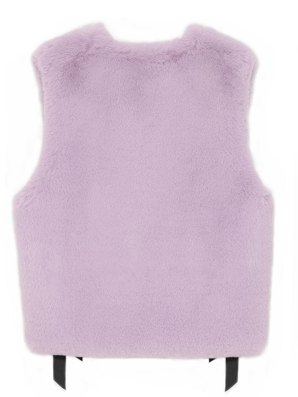 [REIKO] FAUX FUR TIED KITTEN RIBBON VEST