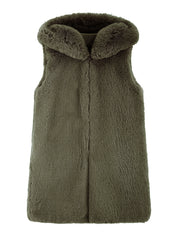 FAUX FUR CUPID HOODED VEST