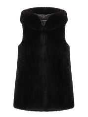 FAUX FUR CUPID HOODED VEST