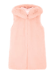 FAUX FUR CUPID HOODED VEST