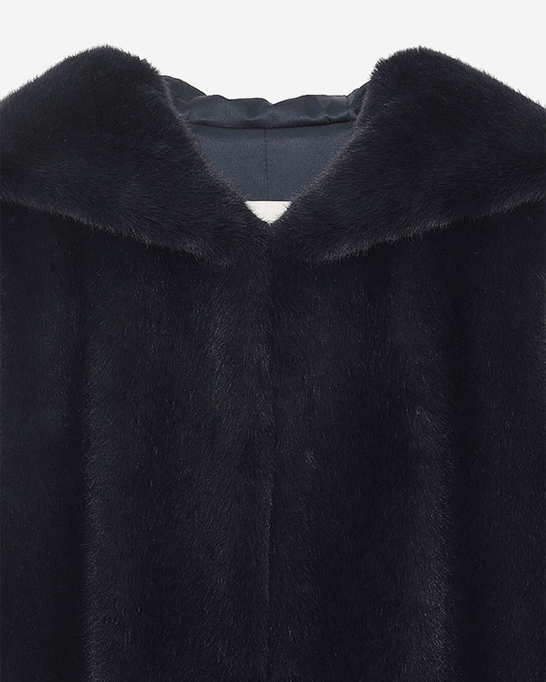 [SIGNATURE LINE] FAUX FUR LAON HOODED MAXI VEST