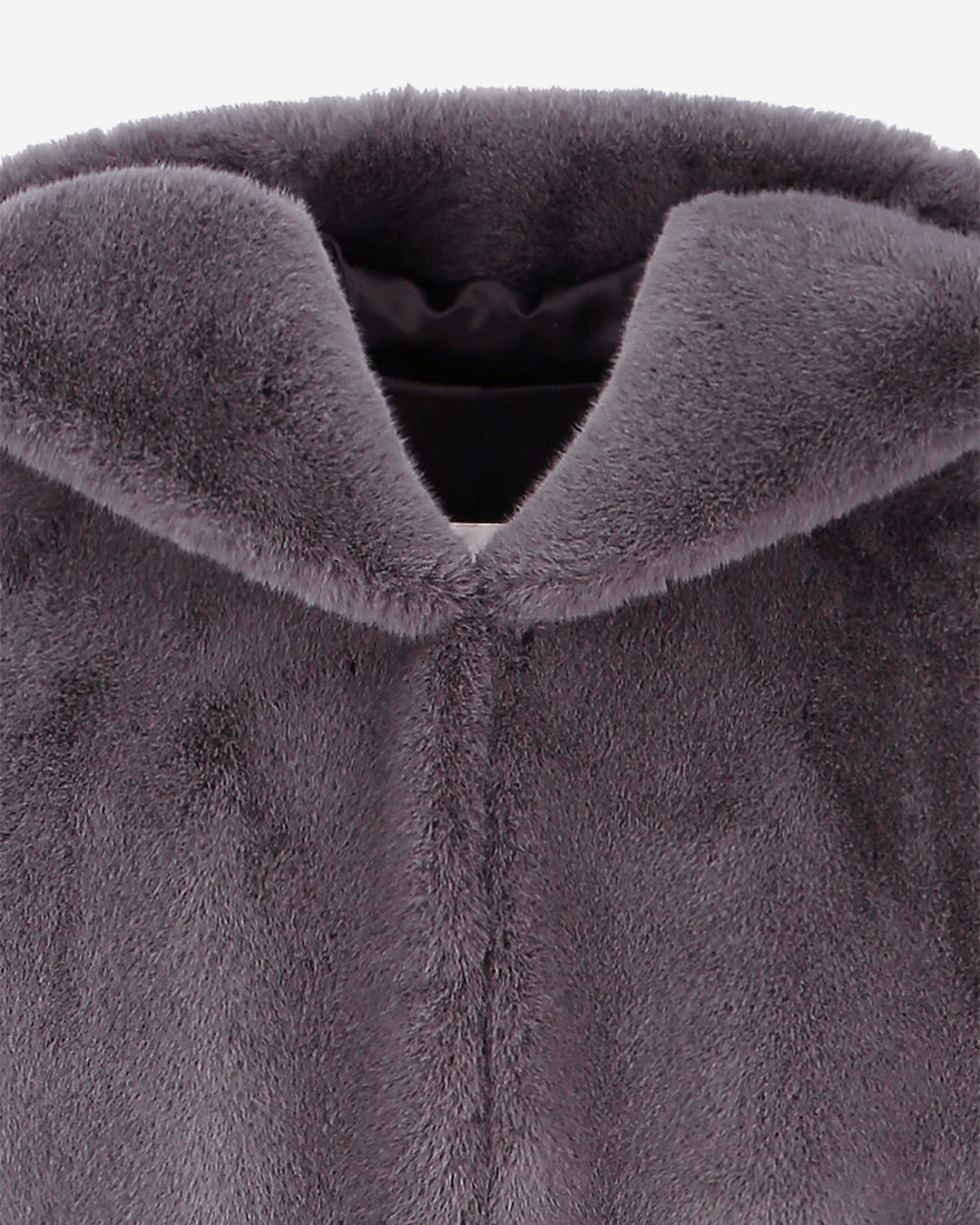[SIGNATURE LINE] FAUX FUR LAON HOODED MAXI VEST