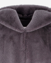 [SIGNATURE LINE] FAUX FUR LAON HOODED MAXI VEST