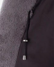 [SIGNATURE LINE] FAUX FUR LAON HOODED MAXI VEST