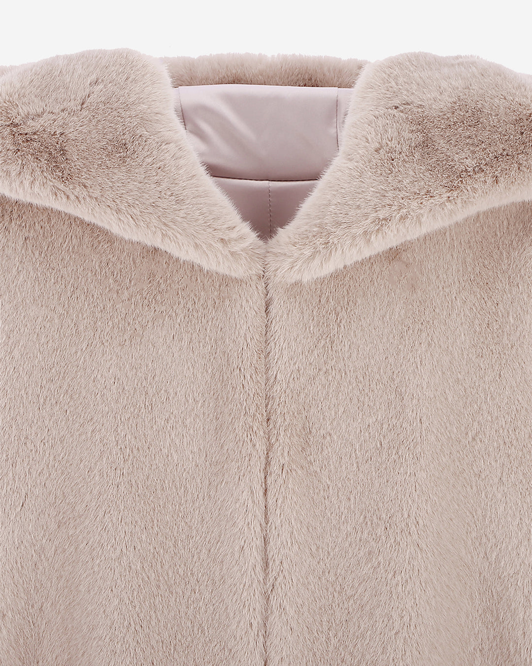 [SIGNATURE LINE] FAUX FUR LAON HOODED MAXI VEST