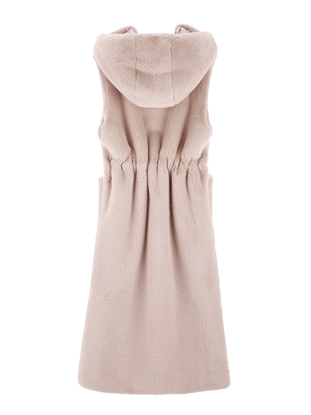 FAUX FUR LAON HOODED MAXI VEST – Lemonplet JP store