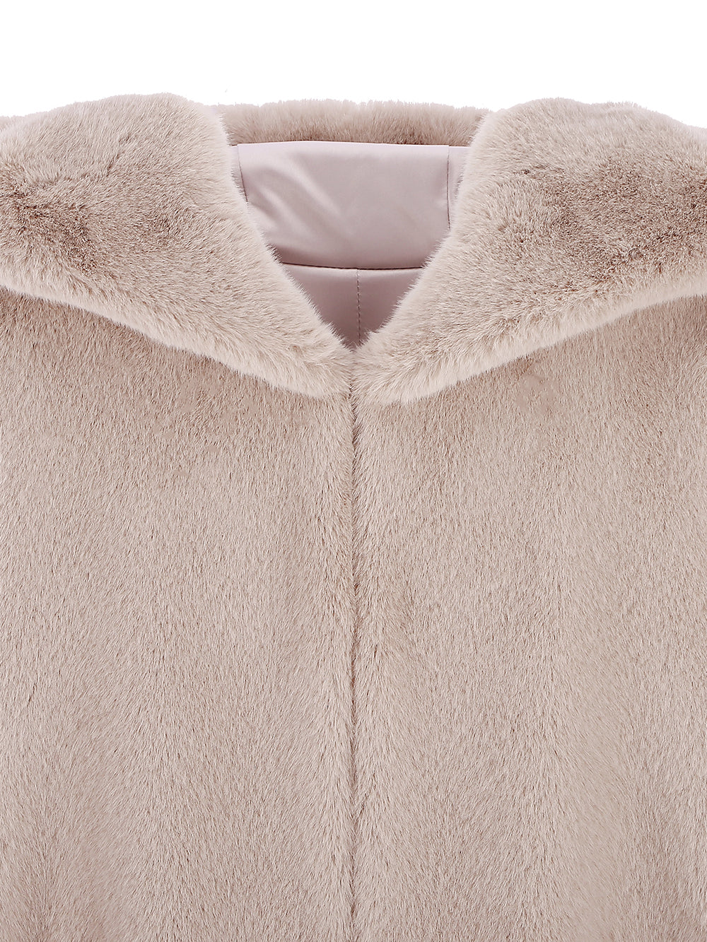 [REIKO] FAUX FUR LAON HOODED MAXI VEST