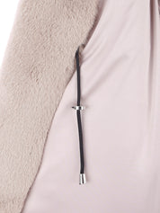 [REIKO] FAUX FUR LAON HOODED MAXI VEST