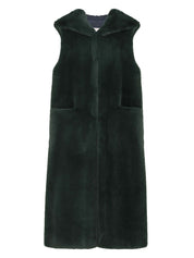 [REFURB] FAUX FUR LAON HOODED MAXI VEST