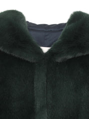 [REIKO] FAUX FUR LAON HOODED MAXI VEST