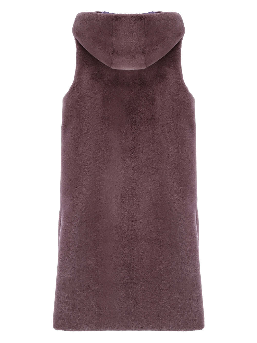 [REFURB] FAUX FUR LAON HOODED MAXI VEST