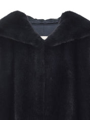 [REIKO] FAUX FUR LAON HOODED MAXI VEST