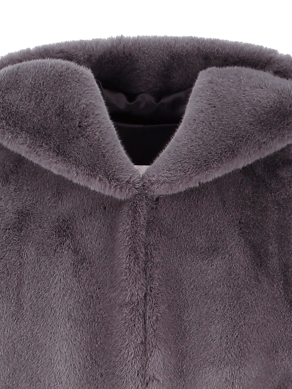 [REIKO] FAUX FUR LAON HOODED MAXI VEST