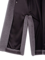 [REIKO] FAUX FUR LAON HOODED MAXI VEST