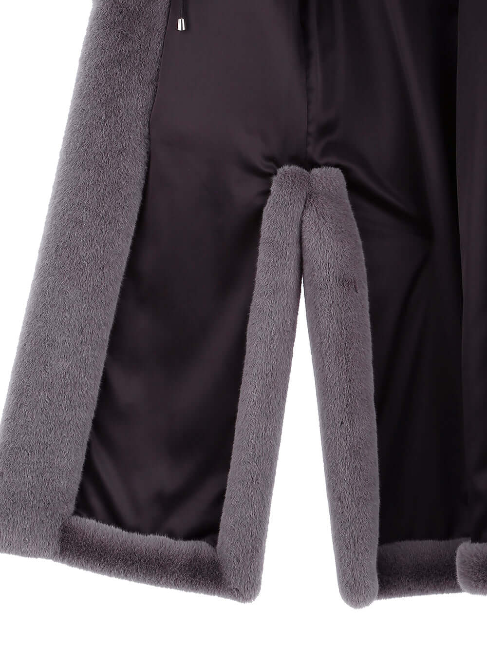 FAUX FUR LAON HOODED MAXI VEST – Lemonplet JP store