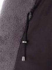 [REIKO] FAUX FUR LAON HOODED MAXI VEST