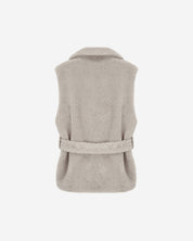 [SIGNATURE LINE] FAUX FUR PETER VEST