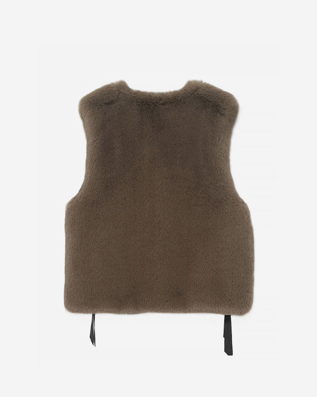 [SIGNATURE LINE] FAUX FUR TIED KITTEN RIBBON VEST