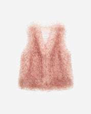 FAUX FUR MORI MG V-NECK VEST