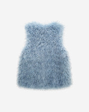 FAUX FUR MORI MG V-NECK VEST