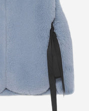 [SIGNATURE LINE] FAUX FUR TIED KITTEN RIBBON VEST