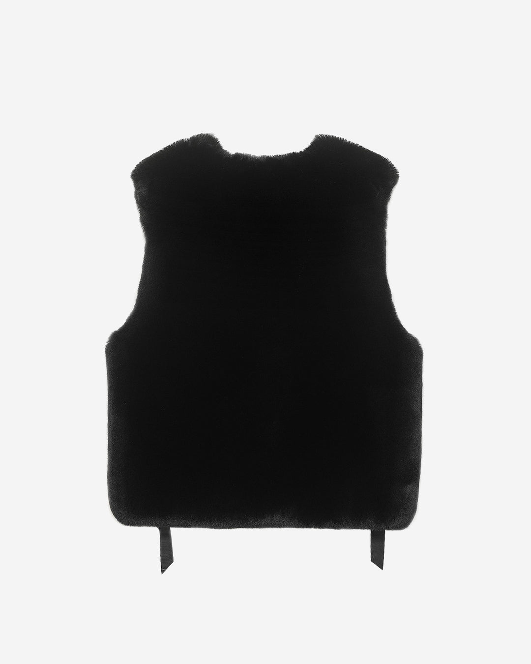 [SIGNATURE LINE] FAUX FUR TIED KITTEN RIBBON VEST