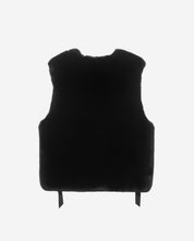 [SIGNATURE LINE] FAUX FUR TIED KITTEN RIBBON VEST