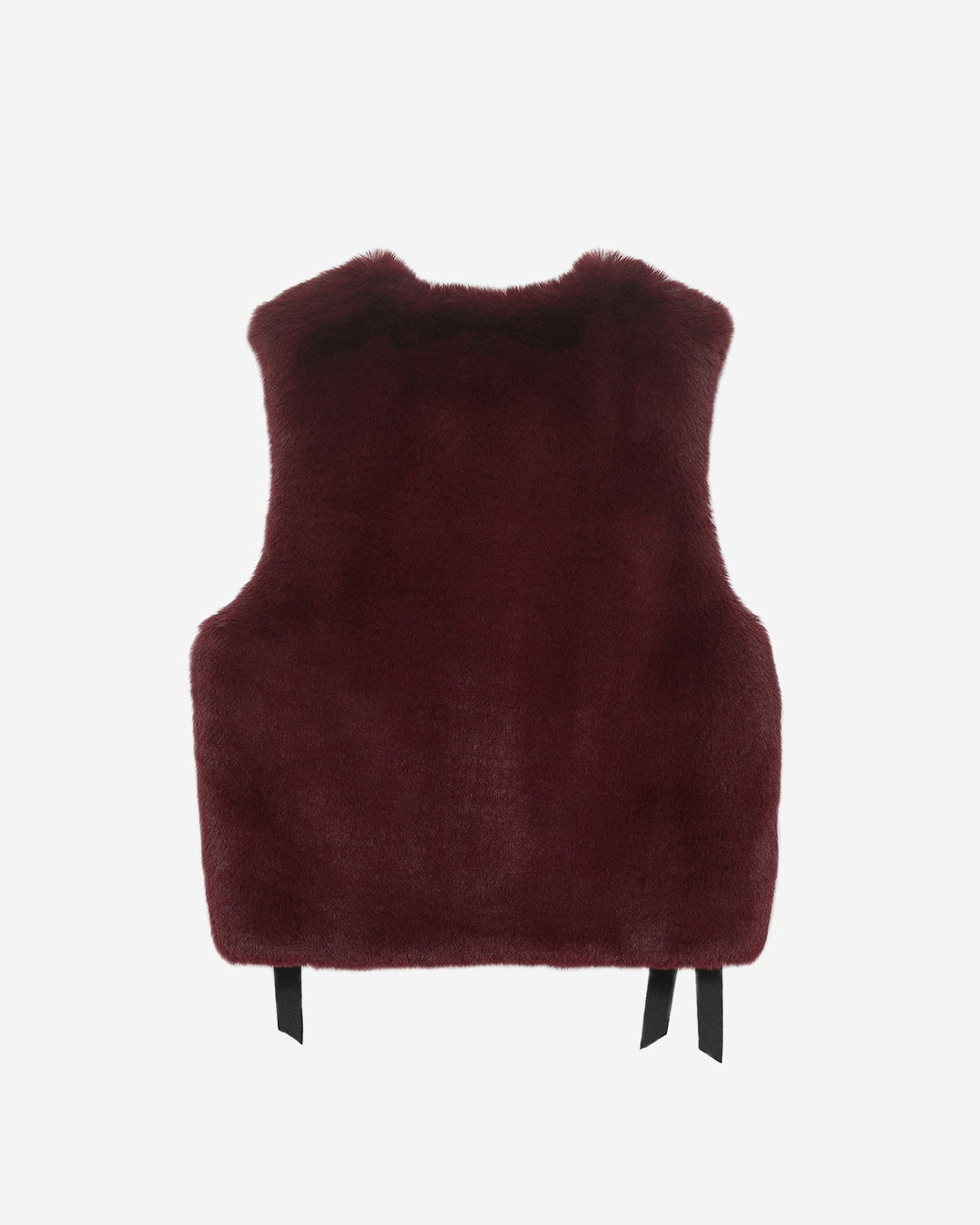 [SIGNATURE LINE] FAUX FUR TIED KITTEN RIBBON VEST