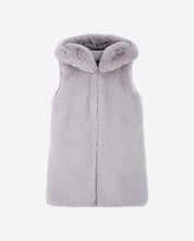 FAUX FUR CUPID HOODED VEST