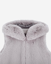 FAUX FUR CUPID HOODED VEST