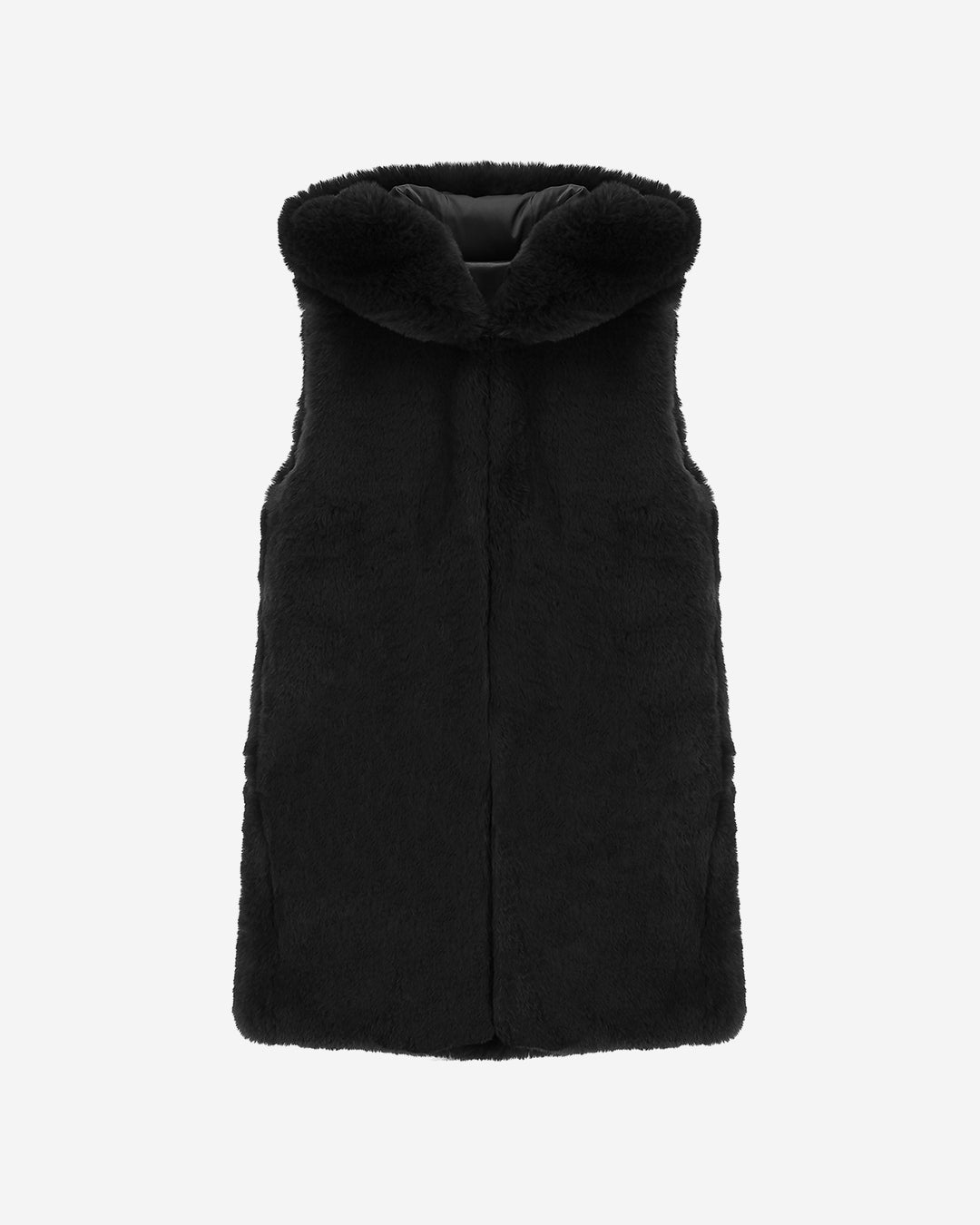 FAUX FUR CUPID HOODED VEST