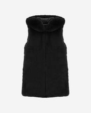 FAUX FUR CUPID HOODED VEST